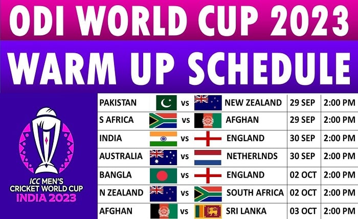 ICC Cricket World Cup Warm-Up Matches